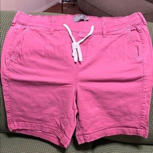 torrid Hot Pink Drawstring Bermuda Shorts